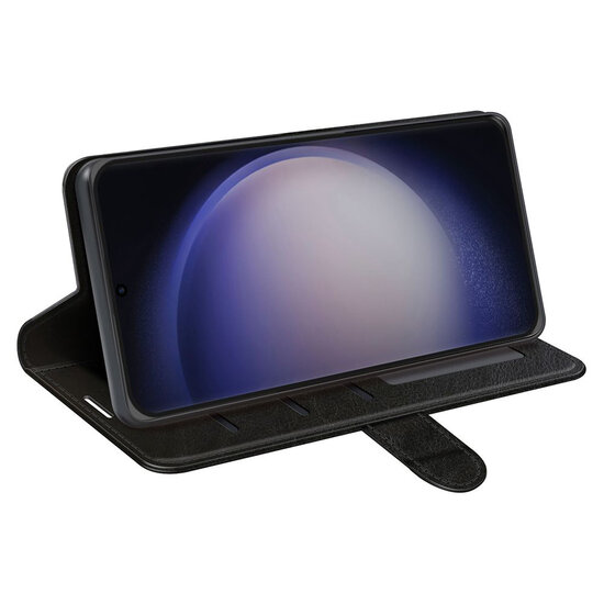 Samsung Galaxy S24 Ultra Hoesje - MobyDefend Wallet Book Case (Sluiting Achterkant) - Zwart