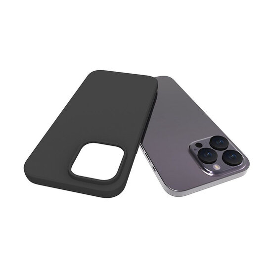 iPhone 15 Pro Max Hoesje - MobyDefend TPU Backcover - Mat Zwart