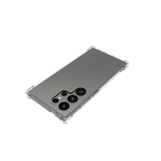 Samusng Galaxy S24 Ultra Hoesje - MobyDefend Transparante Shockproof TPU Backcover - Verstevigde Hoeken - Volledig Doorzichtig