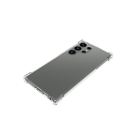 Samusng Galaxy S24 Ultra Hoesje - MobyDefend Transparante Shockproof TPU Backcover - Verstevigde Hoeken - Volledig Doorzichtig