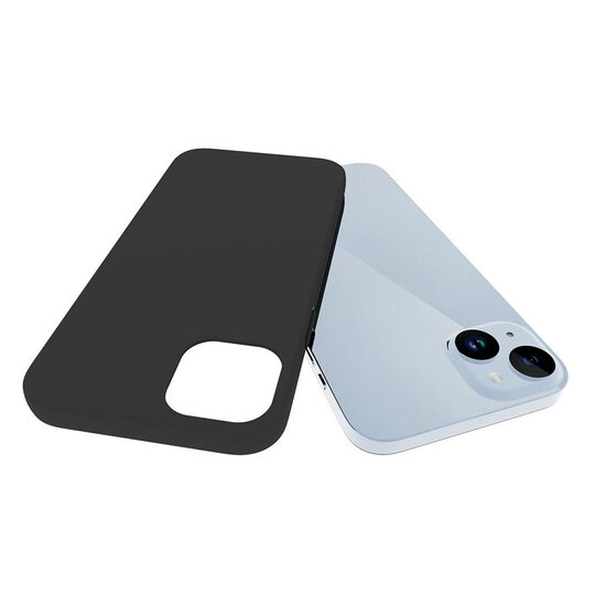 iPhone 15 Plus Hoesje - MobyDefend TPU Backcover - Mat Zwart