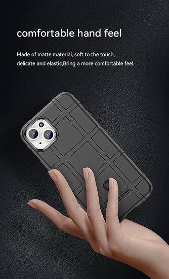 iPhone 15 Plus Hoesje - Mobydefend Rugged Shield TPU Backcover - Zwart