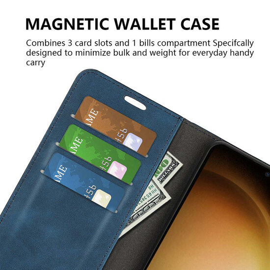 Samsung Galaxy S24 Plus (S24+) Hoesje - Luxe Wallet Bookcase (Magnetische Sluiting) - Rood