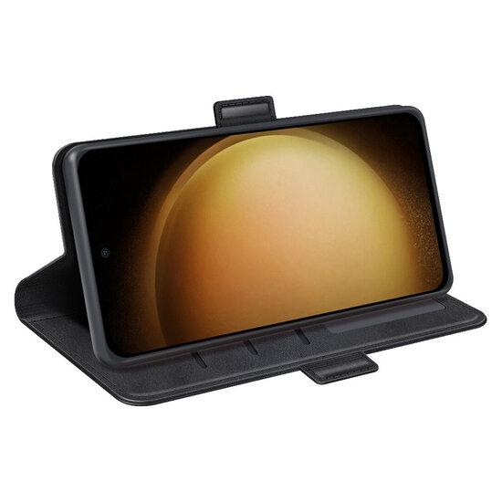 Samsung Galaxy S24 Plus (S24+) Hoesje - MobyDefend Luxe Wallet Book Case (Sluiting Zijkant) - Zwart