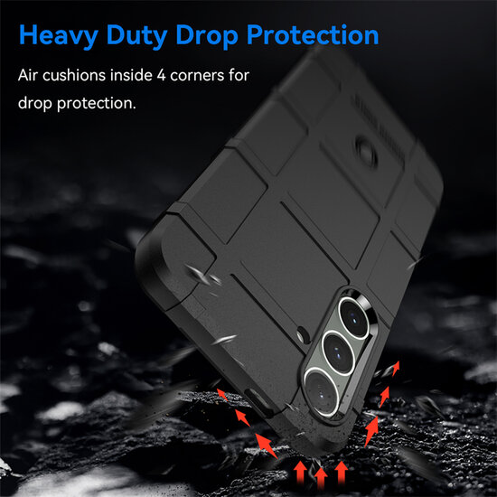 Samsung Galaxy S24 Plus (S24+) Hoesje - Mobydefend Rugged Shield TPU Backcover - Zwart