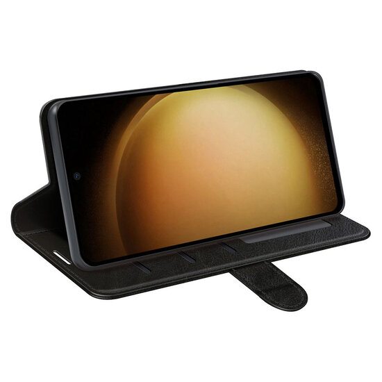 Samsung Galaxy S24 Plus (S24+) Hoesje - MobyDefend Wallet Book Case (Sluiting Achterkant) - Zwart