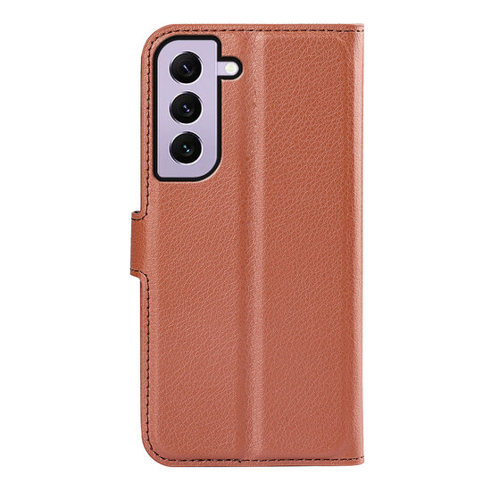 Samsung Galaxy S23 Hoesje - MobyDefend Kunstleren Wallet Book Case (Sluiting Voorkant) - Bruin