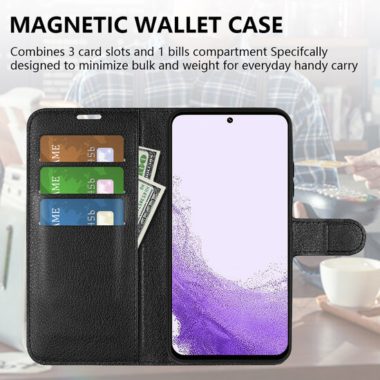 Samsung Galaxy S23 Hoesje - MobyDefend Kunstleren Wallet Book Case (Sluiting Voorkant) - Rood