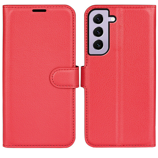 Samsung Galaxy S23 Hoesje - MobyDefend Kunstleren Wallet Book Case (Sluiting Voorkant) - Rood