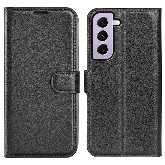 Samsung Galaxy S23 Hoesje - MobyDefend Kunstleren Wallet Book Case (Sluiting Voorkant) - Zwart
