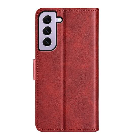 Samsung Galaxy S23 Hoesje - MobyDefend Luxe Wallet Book Case (Sluiting Zijkant) - Rood