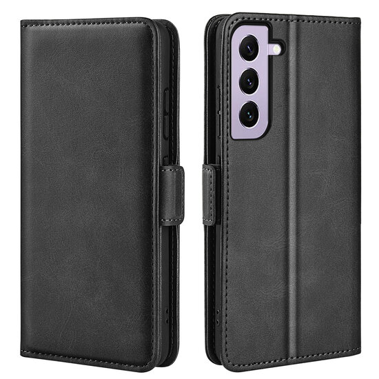 Samsung Galaxy S23 Hoesje - MobyDefend Luxe Wallet Book Case (Sluiting Zijkant) - Zwart