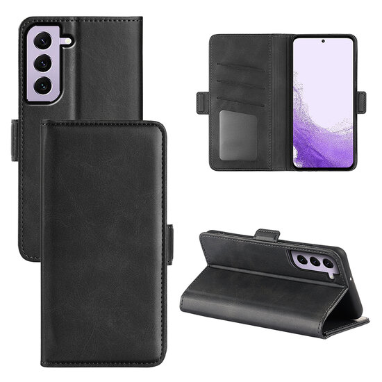 Samsung Galaxy S23 Hoesje - MobyDefend Luxe Wallet Book Case (Sluiting Zijkant) - Zwart