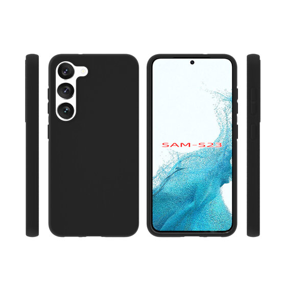 Samsung Galaxy S23 Hoesje - MobyDefend TPU Backcover - Mat Zwart