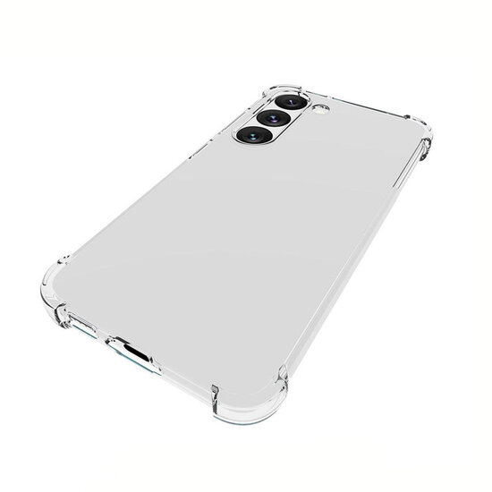 Samsung Galaxy S23 Hoesje - MobyDefend Transparante Shockproof TPU Backcover - Verstevigde Hoeken - Volledig Doorzichtig