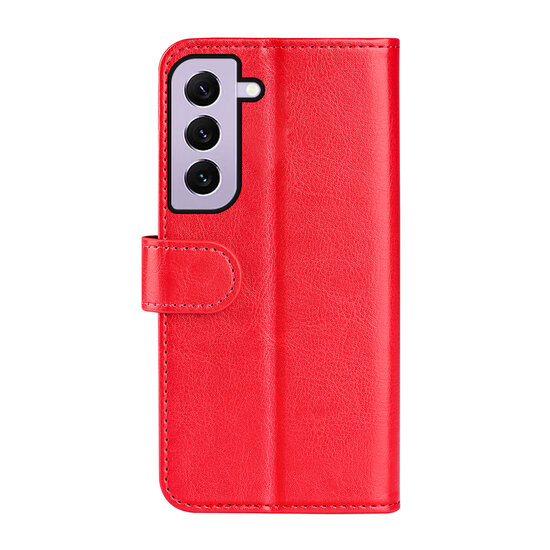 Samsung Galaxy S23 Hoesje - MobyDefend Wallet Book Case (Sluiting Achterkant) - Rood