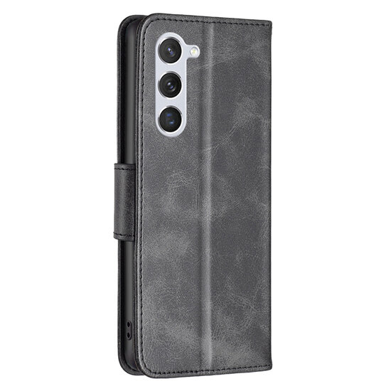 Samsung Galaxy S23 Hoesje - MobyDefend Wallet Book Case Met Koord - Zwart