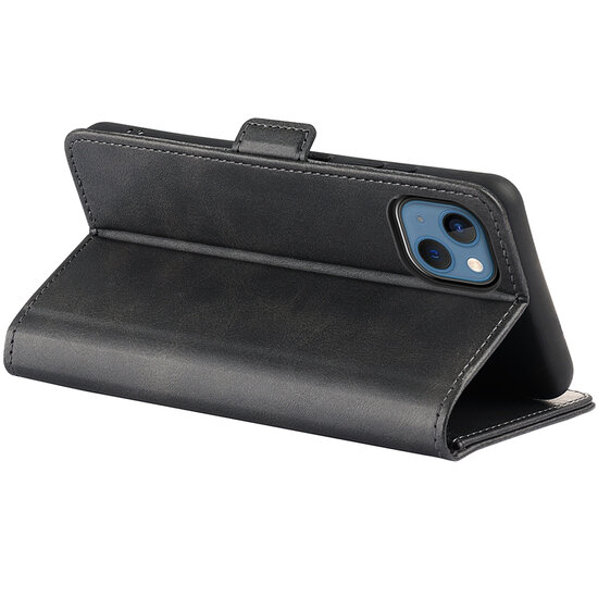 iPhone 14 Hoesje - MobyDefend Luxe Wallet Book Case (Sluiting Zijkant) - Zwart