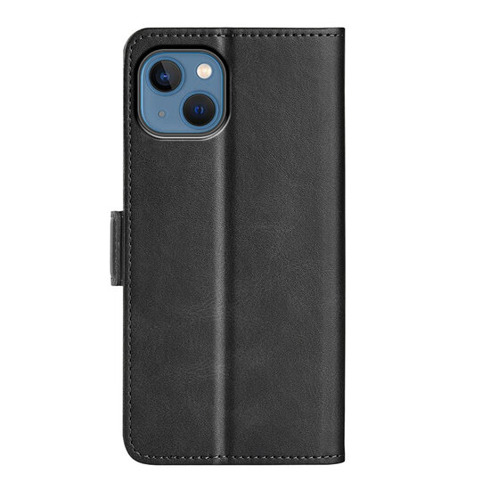 iPhone 14 Hoesje - MobyDefend Luxe Wallet Book Case (Sluiting Zijkant) - Zwart