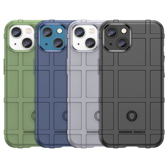 iPhone 14 Hoesje - Mobydefend Rugged Shield TPU Backcover - Groen