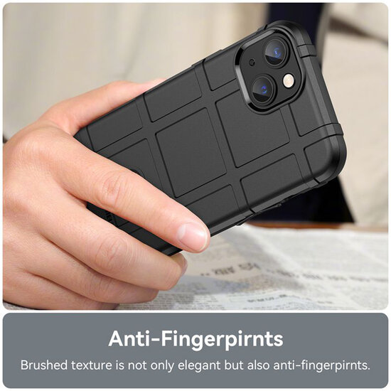 iPhone 14 Hoesje - Mobydefend Rugged Shield TPU Backcover - Groen