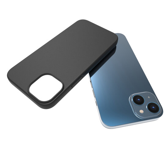 iPhone 14 Hoesje - MobyDefend TPU Backcover - Mat Zwart