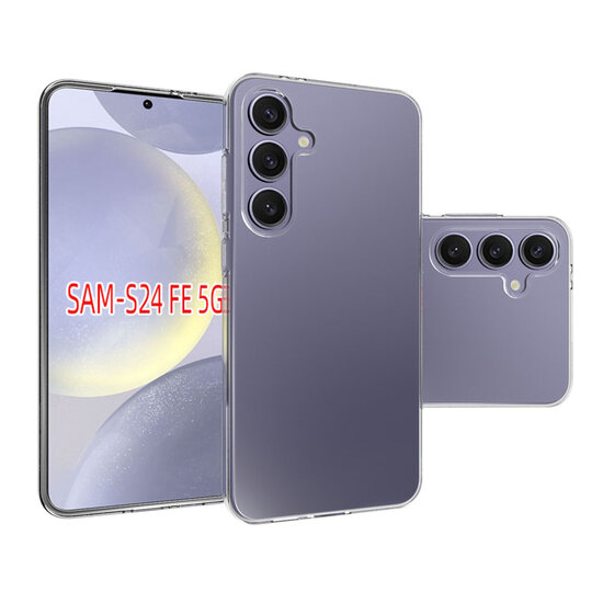 Samsung Galaxy S24 FE Hoesje - MobyDefend Transparante TPU Backcover - Volledig Doorzichtig