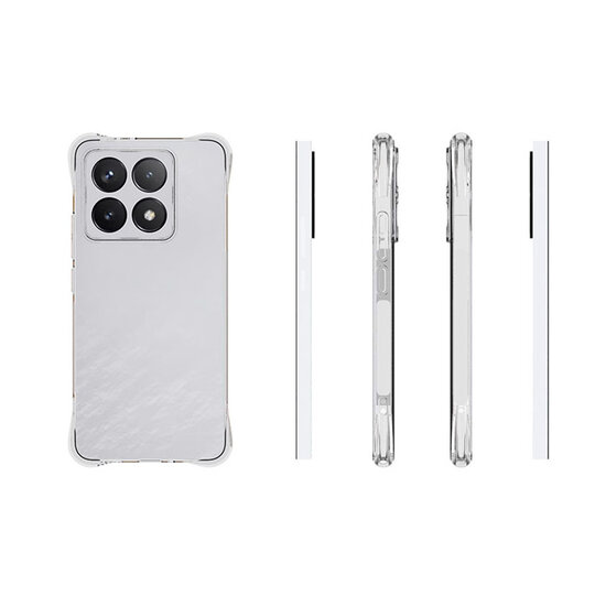 Xiaomi 14T Hoesje - MobyDefend Transparante Shockproof TPU Backcover - Verstevigde Hoeken - Volledig Doorzichtig