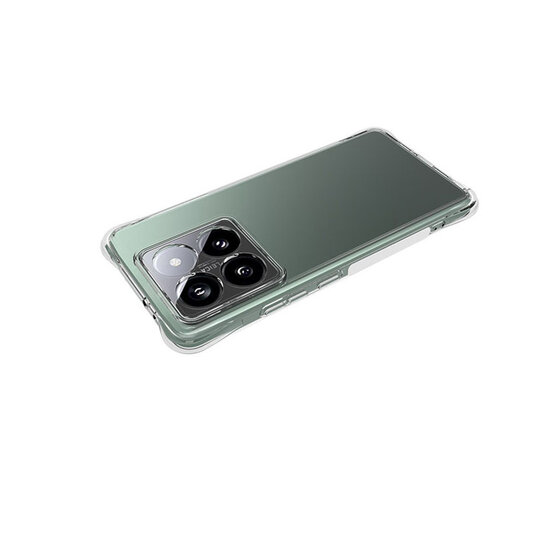 Xiaomi 14T Pro Hoesje - MobyDefend Transparante Shockproof TPU Backcover - Verstevigde Hoeken - Volledig Doorzichtig