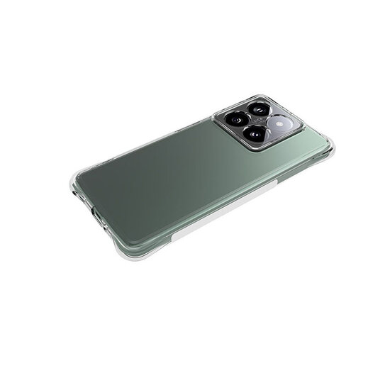 Xiaomi 14T Pro Hoesje - MobyDefend Transparante Shockproof TPU Backcover - Verstevigde Hoeken - Volledig Doorzichtig