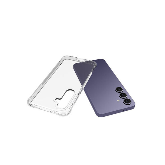 Samsung Galaxy S24 FE Hoesje - MobyDefend Transparante Shockproof TPU Backcover - Verstevigde Hoeken - Volledig Doorzichtig