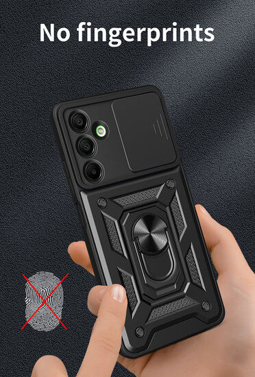 Samsung Galaxy A16 Hoesje - MobyDefend Pantsercase Met Draaibare Ring - Ros&eacute;