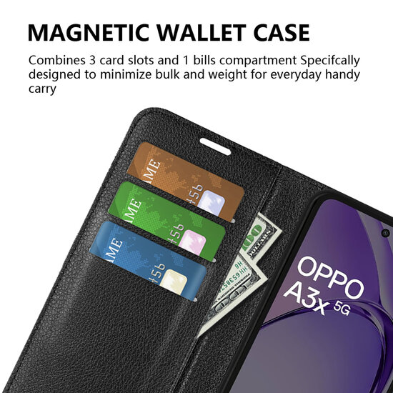 Oppo A60 5G / A40 / A40m Hoesje - MobyDefend Kunstleren Wallet Book Case (Sluiting Voorkant) - Bruin