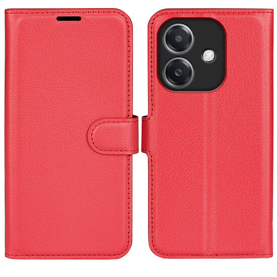 Oppo A60 5G / A40 / A40m Hoesje - MobyDefend Kunstleren Wallet Book Case (Sluiting Voorkant) - Rood