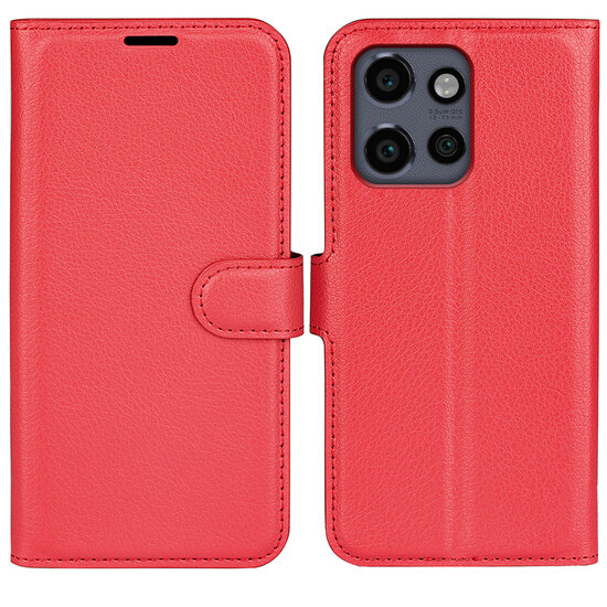 Motorola Edge 50 Neo Hoesje - MobyDefend Kunstleren Wallet Book Case (Sluiting Voorkant) - Rood