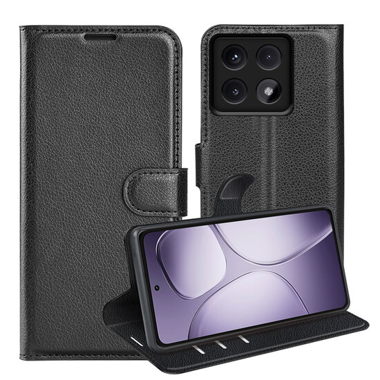 Xiaomi 14T Pro Hoesje - MobyDefend Kunstleren Wallet Book Case (Sluiting Voorkant) - Zwart