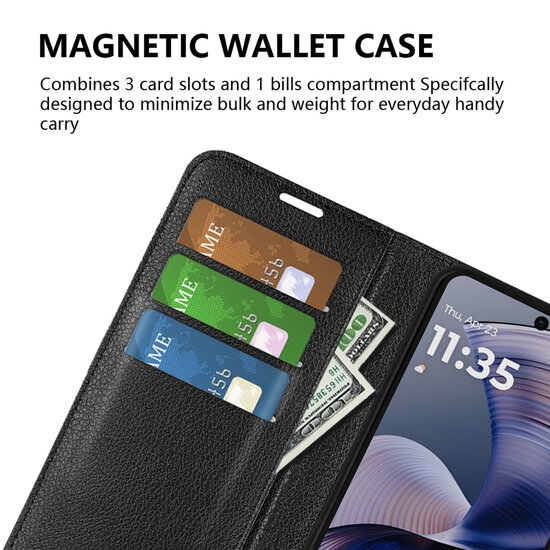 Motorola Moto G55 Hoesje - MobyDefend Kunstleren Wallet Book Case (Sluiting Voorkant) - Bruin