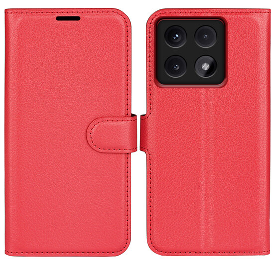 Xiaomi 14T Hoesje - MobyDefend Kunstleren Wallet Book Case (Sluiting Voorkant) - Rood