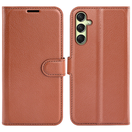 Samsung Galaxy A16 Hoesje - MobyDefend Kunstleren Wallet Book Case (Sluiting Voorkant) - Bruin