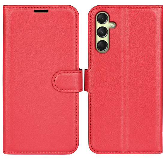 Samsung Galaxy A16 Hoesje - MobyDefend Kunstleren Wallet Book Case (Sluiting Voorkant) - Rood