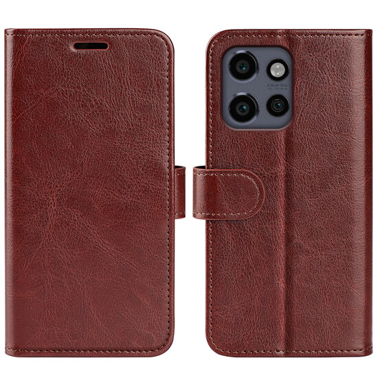 Motorola Edge 50 Neo Hoesje - MobyDefend Wallet Book Case (Sluiting Achterkant) - Bruin