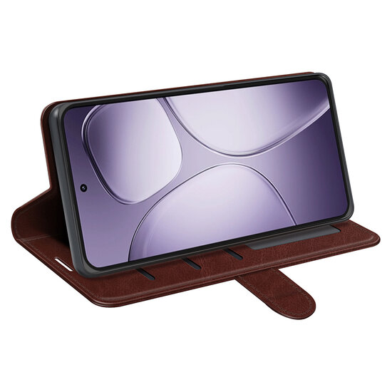 Xiaomi 14T Pro Hoesje - MobyDefend Wallet Book Case (Sluiting Achterkant) - Bruin
