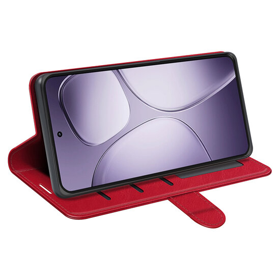 Xiaomi 14T Pro Hoesje - MobyDefend Wallet Book Case (Sluiting Achterkant) - Rood