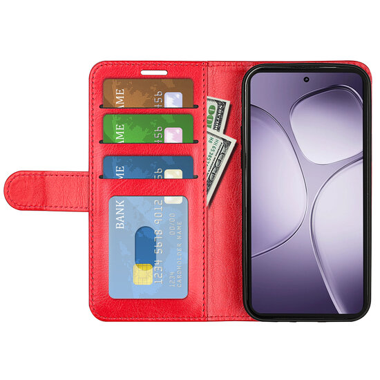 Xiaomi 14T Pro Hoesje - MobyDefend Wallet Book Case (Sluiting Achterkant) - Rood