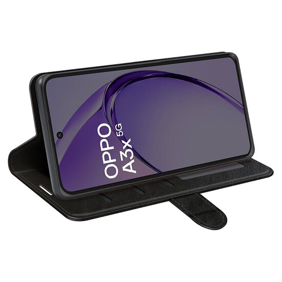 Oppo A60 5G / A40 / A40m Hoesje - MobyDefend Wallet Book Case (Sluiting Achterkant) - Zwart