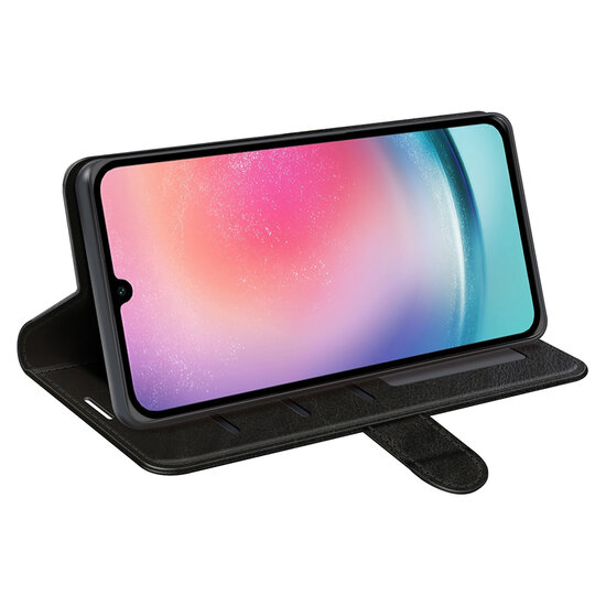 Samsung Galaxy A16 Hoesje - MobyDefend Wallet Book Case (Sluiting Achterkant) - Zwart