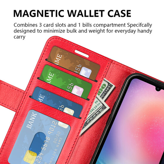 Samsung Galaxy A16 Hoesje - MobyDefend Wallet Book Case (Sluiting Achterkant) - Bruin