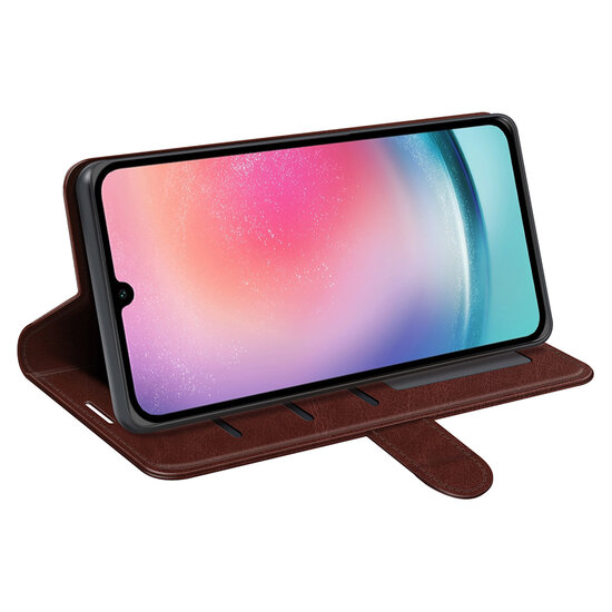 Samsung Galaxy A16 Hoesje - MobyDefend Wallet Book Case (Sluiting Achterkant) - Bruin