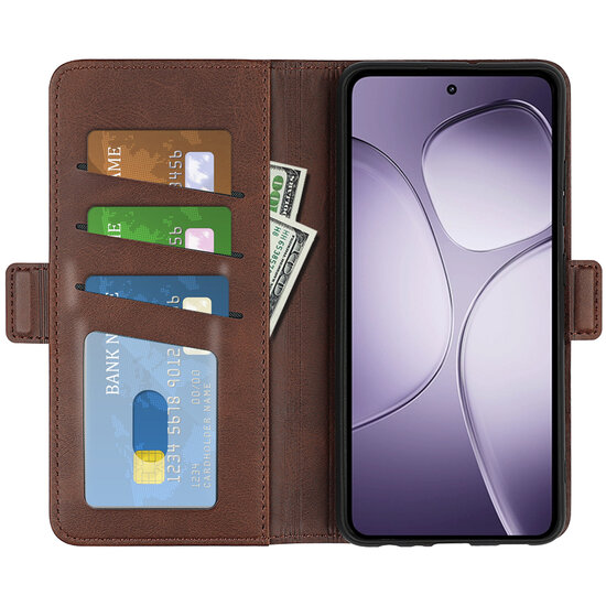 Xiaomi 14T Pro Hoesje - MobyDefend Luxe Wallet Book Case (Sluiting Zijkant) - Bruin
