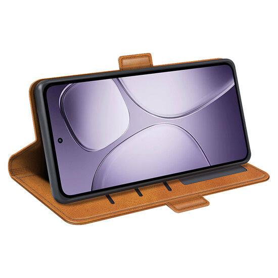 Xiaomi 14T Pro Hoesje - MobyDefend Luxe Wallet Book Case (Sluiting Zijkant) - Lichtbruin